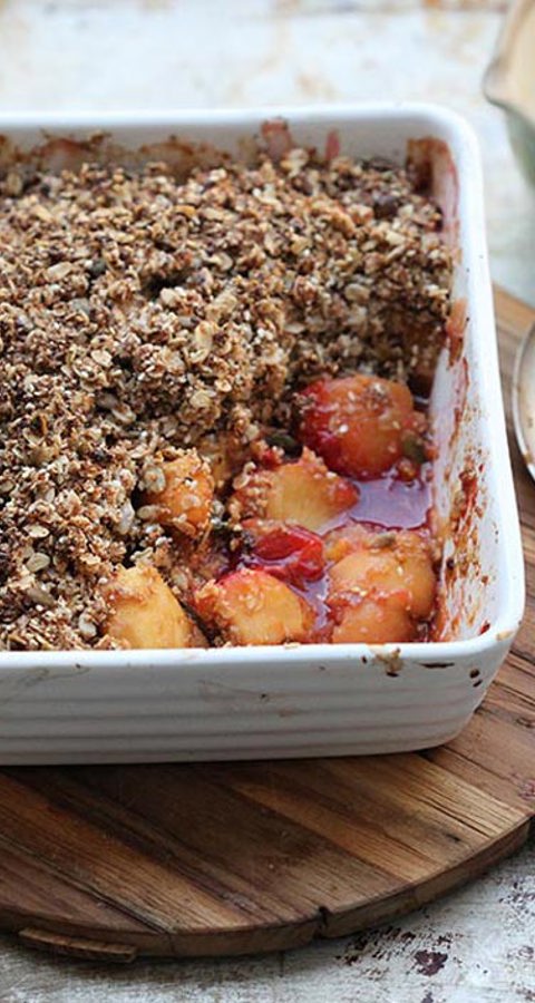 Apple Plum Crumble Gluten Free